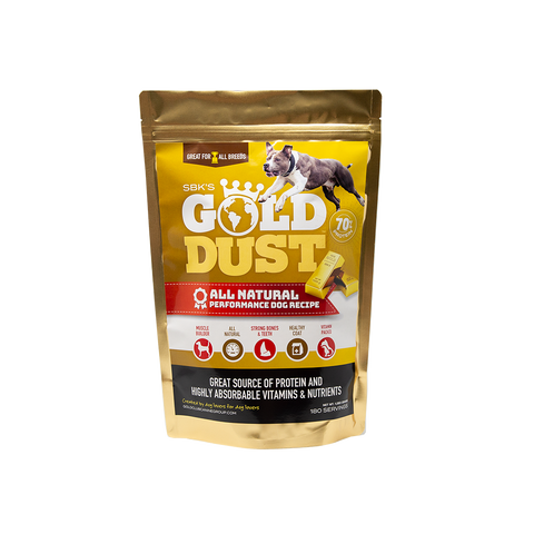 Image of SBK'S GOLD DUST All Natural Performance Dog Recipe- Original-180 Servings - GOLD CLUB CANINE GROUP LLC