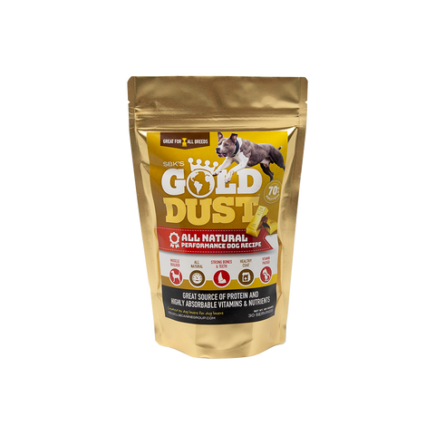 Image of SBK'S GOLD DUST All Natural Performance Dog Recipe- Peanut Butter Flavor-30 Servings - GOLD CLUB CANINE GROUP LLC