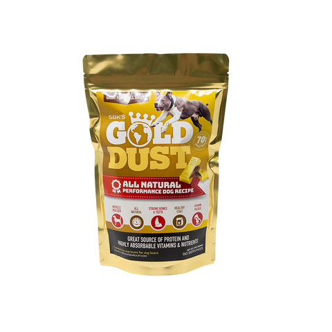 Image of SBK'S GOLD DUST All Natural Performance Dog Recipe- Peanut Butter Flavor- 90 Servings - GOLD CLUB CANINE GROUP LLC