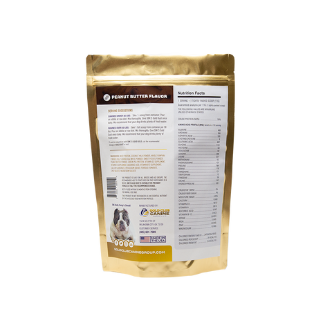 SBK'S GOLD DUST All Natural Performance Dog Recipe- 180 Servings - GOLD CLUB CANINE GROUP LLC