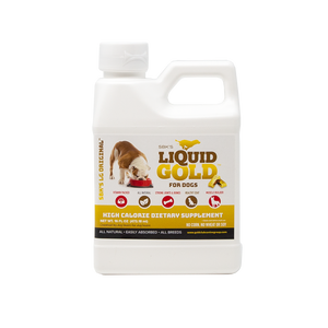 SBK'S LIQUID GOLD FOR DOGS High Calorie Dietary Supplement- Peanut Butter Flavor- 16 oz - GOLD CLUB CANINE GROUP LLC